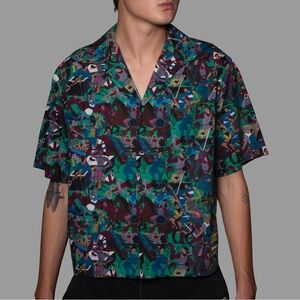 Prada Multicolor Graphic Print Shirt